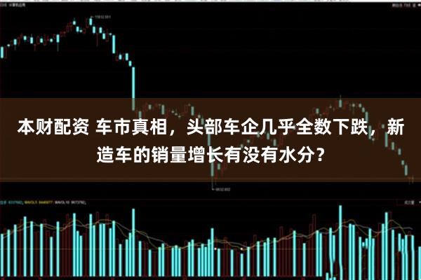 本财配资 车市真相，头部车企几乎全数下跌，新造车的销量增长有没有水分？